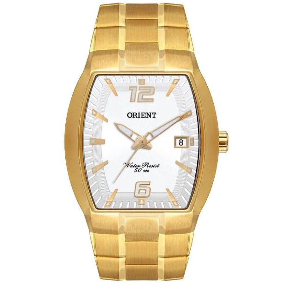 Relógio Orient Masculino Dourado Quadrado Ggss1017 S2kx