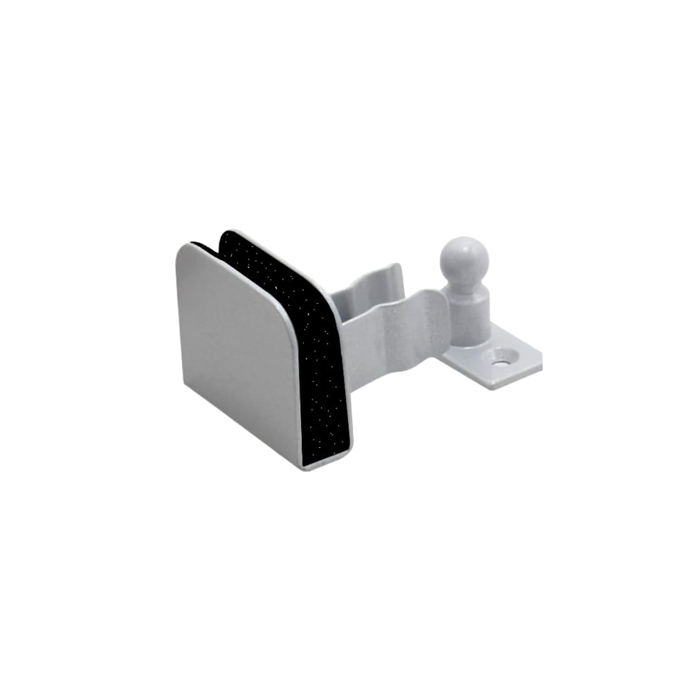 Prendedor Fixador Trava Porta de Vidro Blindex 8 e 10mm Pressão Inox Branco