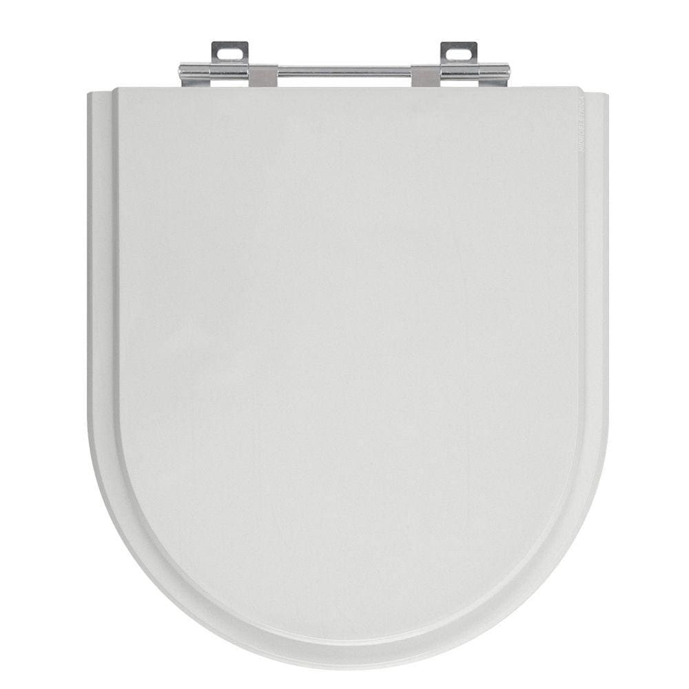Tampa de Vaso Smart Cinza Prata (Claro) Tampa para Vaso Celite Madeira Laqueada