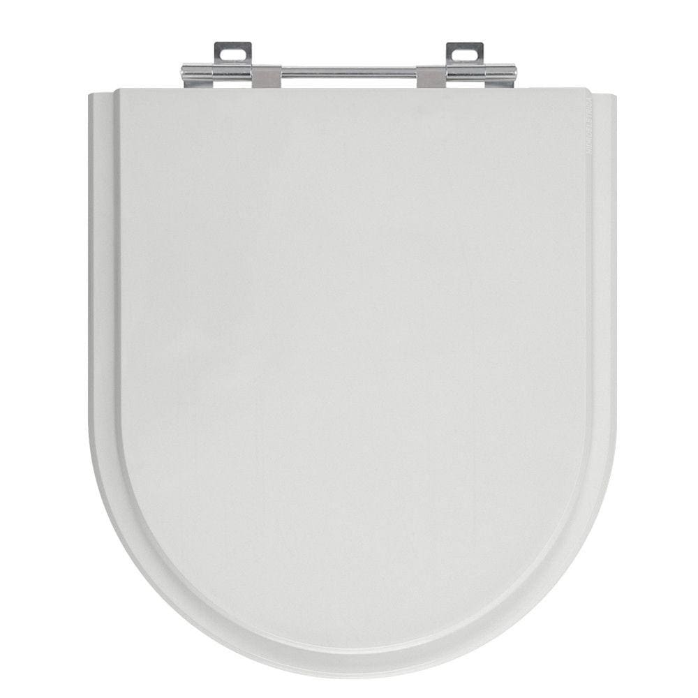Tampa de Vaso Riviera Cinza Prata (Claro) Tampa para Vaso Celite Madeira Laqueada