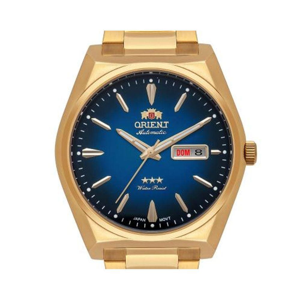 Relógio Orient Masculino Dourado Automatico F49gg013 D1kx