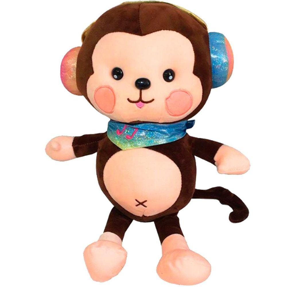 Pelúcia Macaquinho Squish Pals Colecionável 50cm Toyng