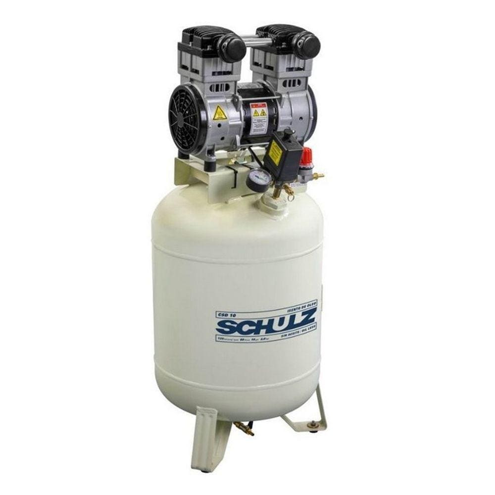 Compressor Schulz Csd 10 60 Lts 120 Lbs 2 Cv 220v Isento De Óleo