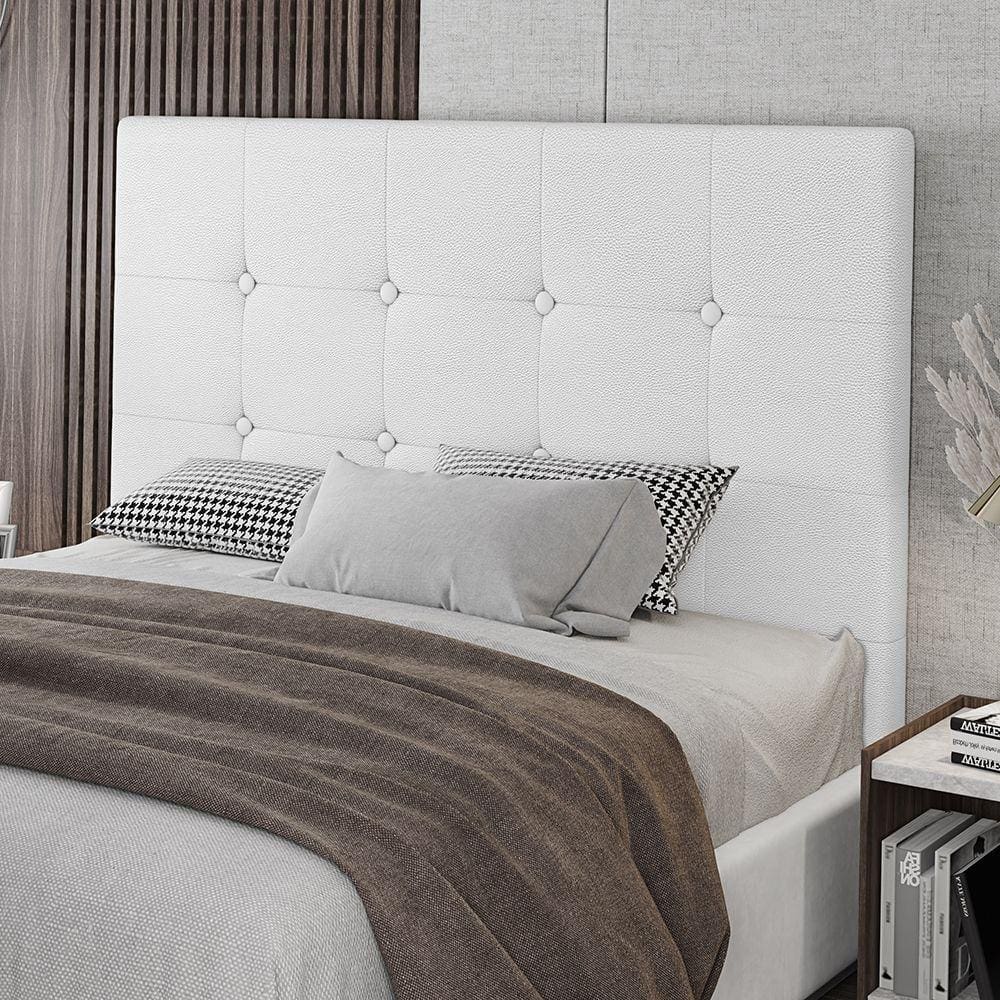 Cabeceira Queen Lua 160cm Material Sintético Branco Digital Móveis