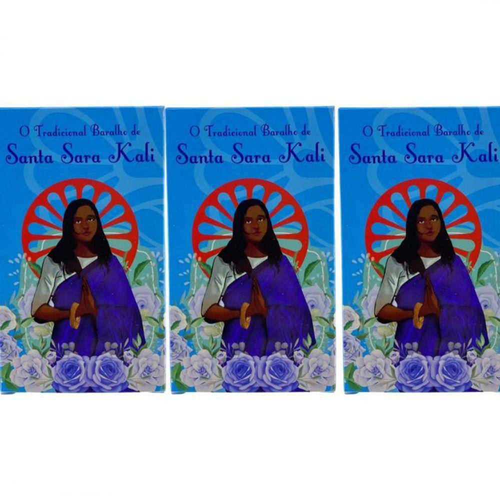 Kit Com 3 O Tradicional Baralho Santa Sara Kali 36 Cartas