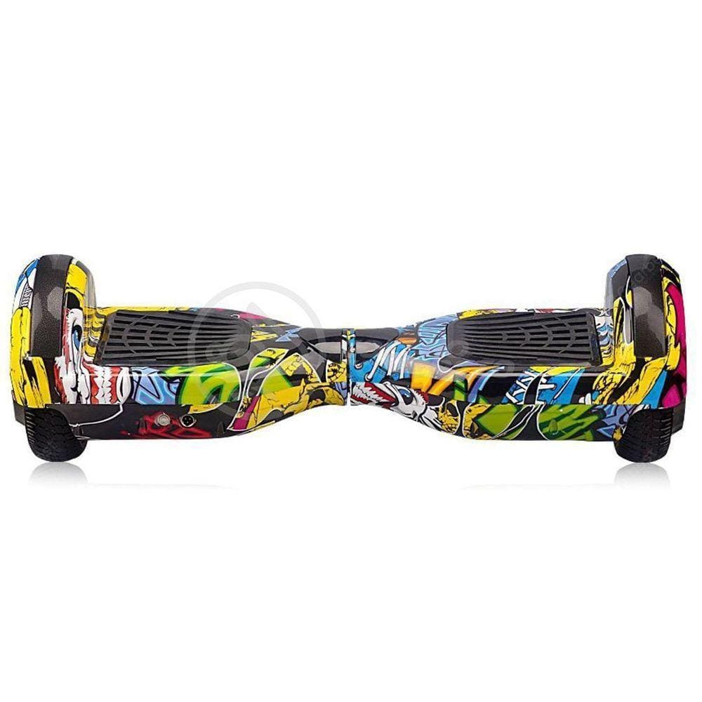 Hoverboard Infantil Skate Elétrico Arte Urbana Led Grafite