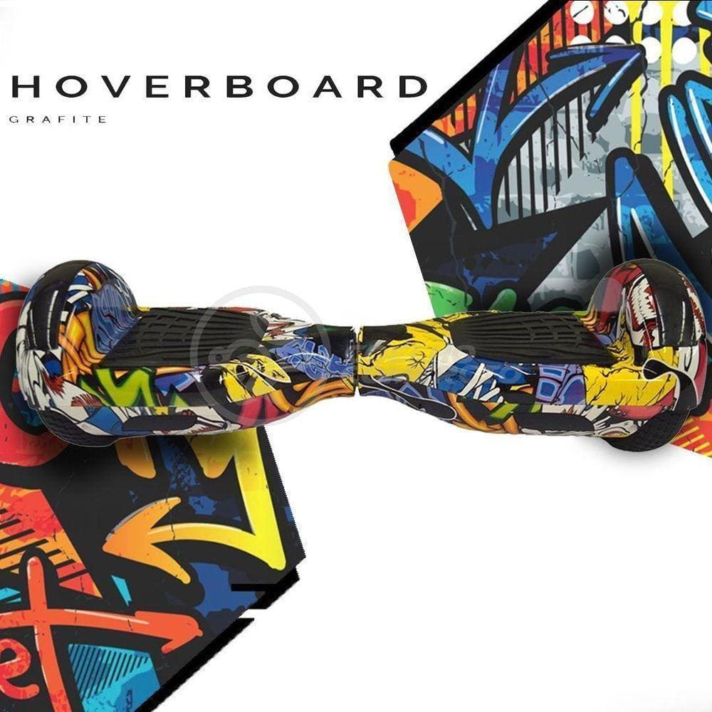 Hoverboard Infantil Skate Elétrico Arte Urbana Led Grafite