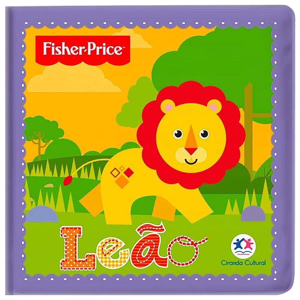 Livro Educativo Infantil de Banho Leão - Fisher Price