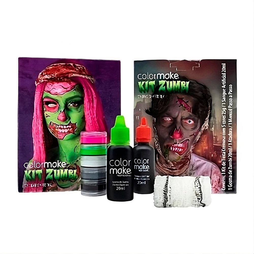 Kit Maquiagem Artística Zumbi Efeitos Especiais