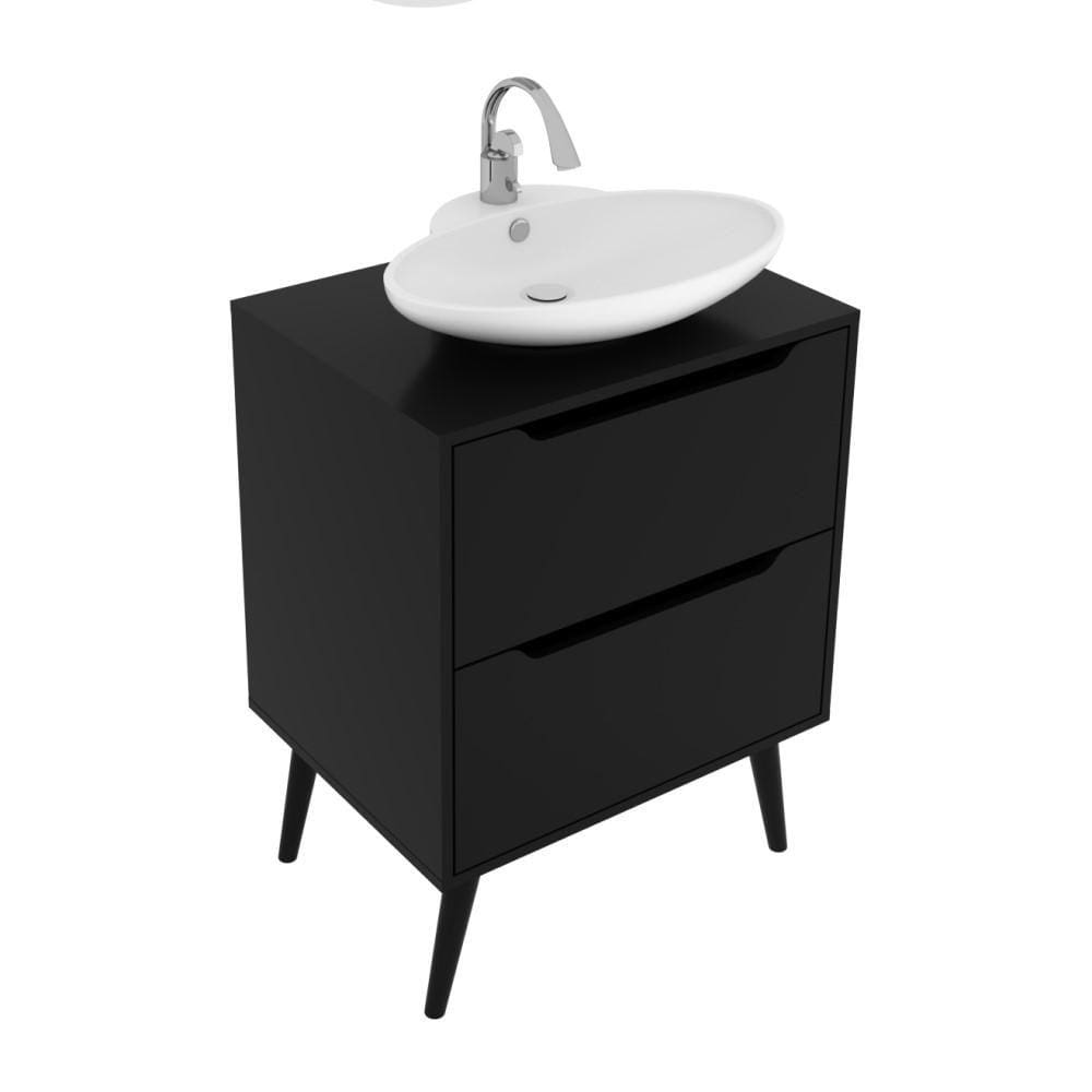 Gabinete para Banheiro BN3639 Tecnomobili 2 Gavetas Preto