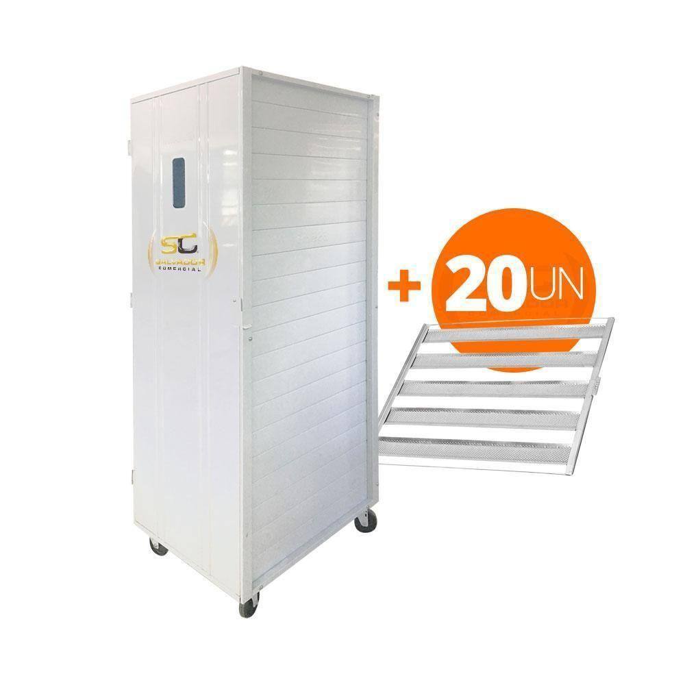 Kit - Armário Crescimento 20 Níveis 58x70 Ac20 + 20 Esteiras Alumínio 50g - Imeca