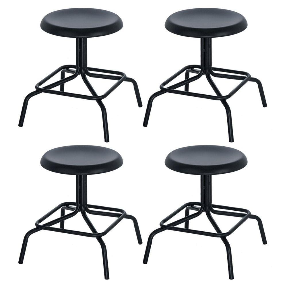 Kit 4 bancos baixos cozinha industrial loft aço 45 cm Bolt