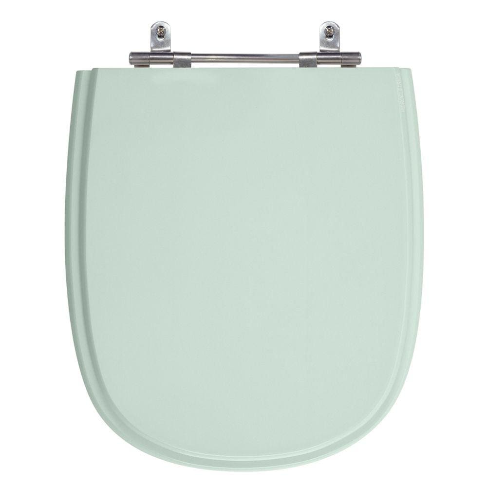 Assento Sanitário Sabatini Verde Água Tampa para Vaso Icasa de Madeira Laqueada - SB