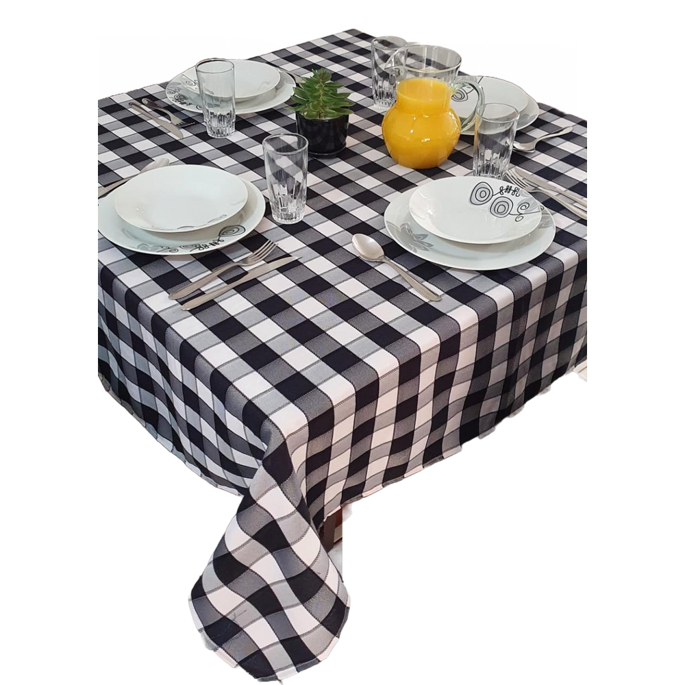 Toalha De Mesa Xadrez Quadriculada Preto Branco 6 Lugares Piquenique 2,20 X  1,50 - Tmdecor - Toalha de Mesa - Magazine Luiza