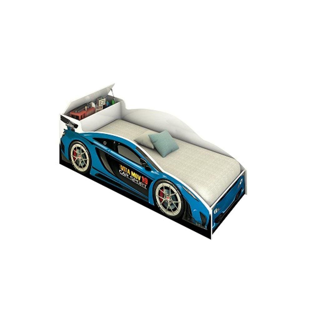 Cama Carro Solteiro Azul – Vitamov