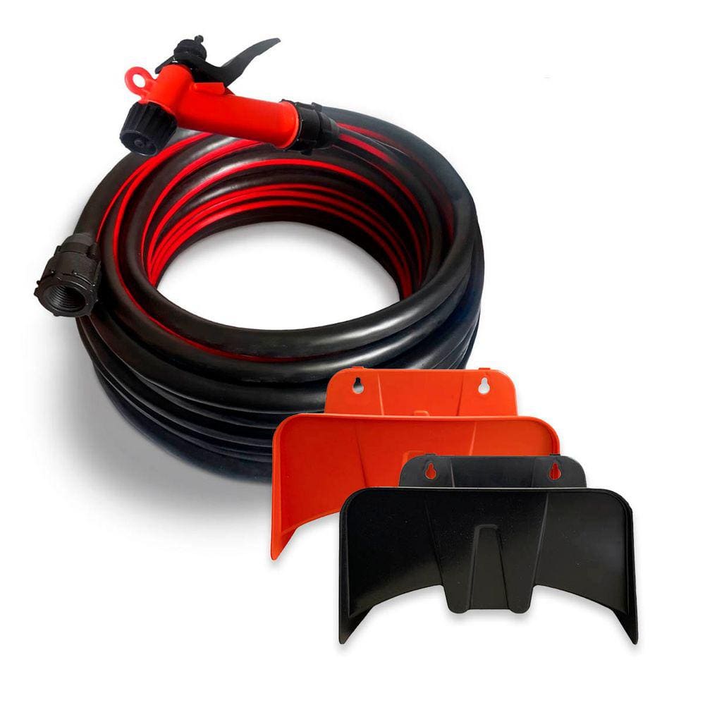Mangueira Black Flex 10 Metros Anti Torção Esguicho Com Suporte De Parede Enrolador