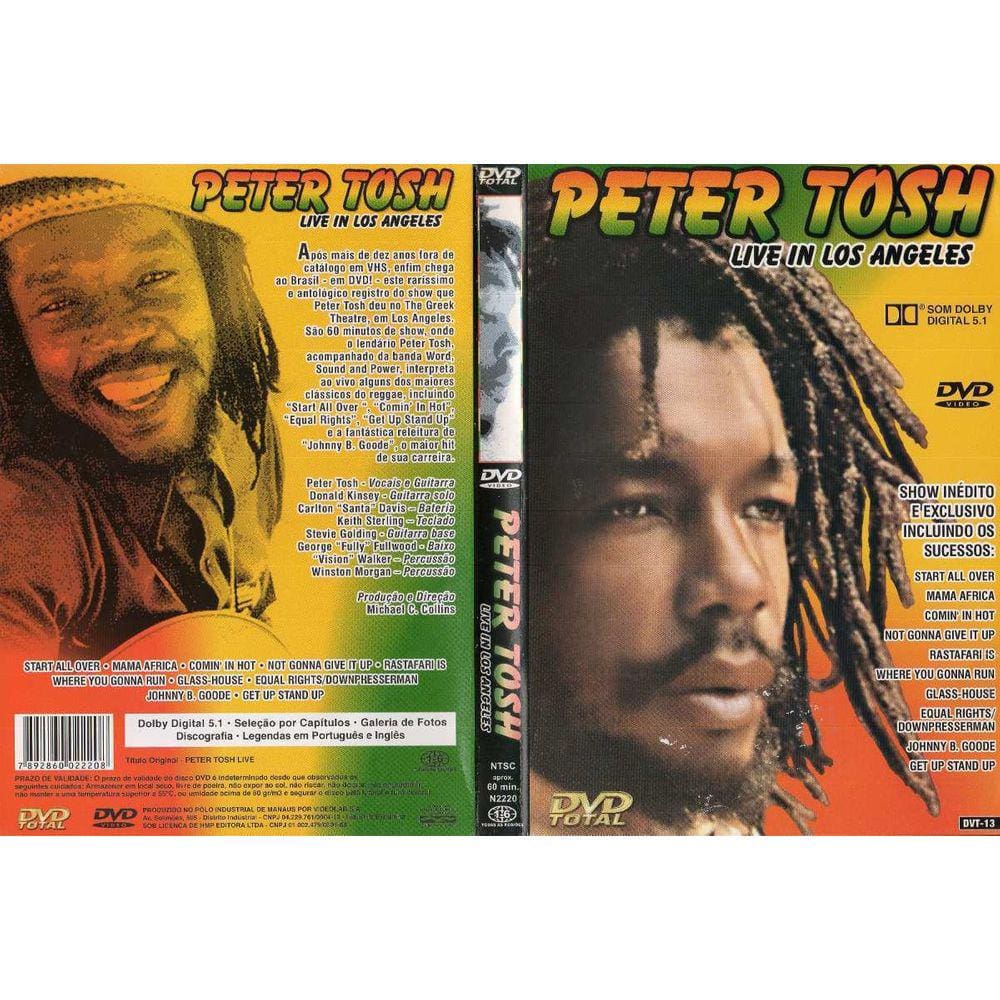 DvD Peter Tosh Live In Los Angeles Sony Music