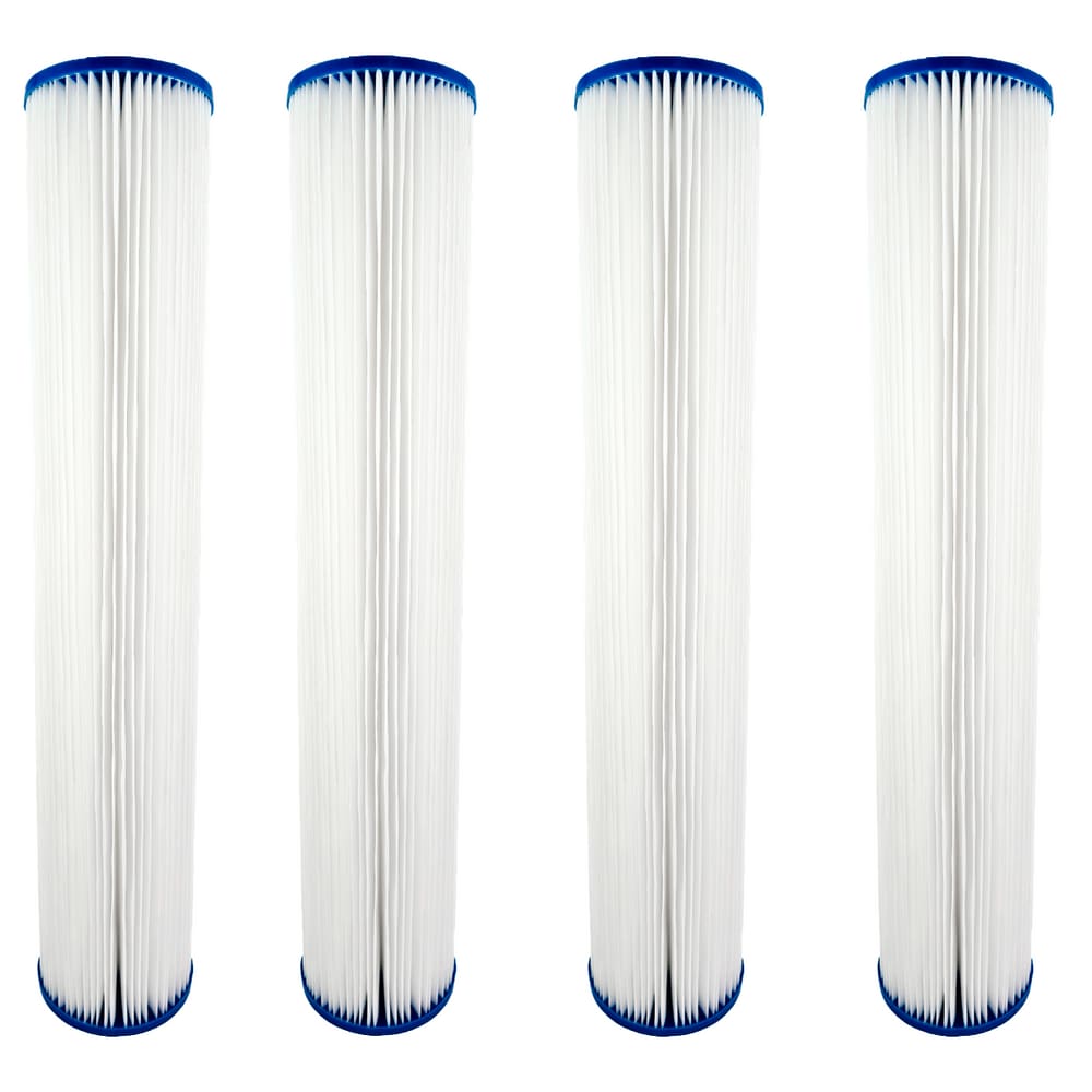 Refil Filtro Plissado Lavável 20 Polegadas X 2 1/2, 4 Peças