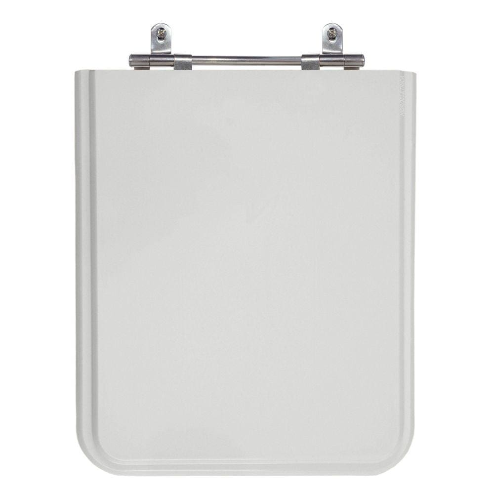 Assento Sanitário Square Cinza Platina (Claro) Tampa para Vaso Incepa de Madeira Laqueada