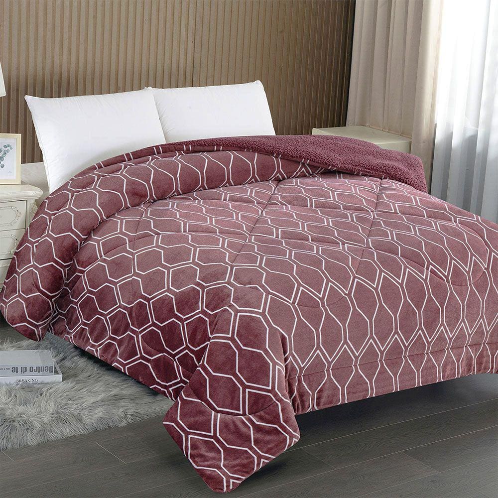 Edredom Estampado - Queen Size - Dupla Face - Capetown - Sherpa - Des 024 - Niazitex