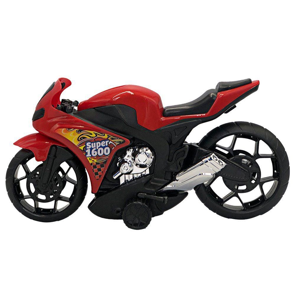 Moto 1600 C/ Rodas Fricção Bonita Coleção Corrida Infantil