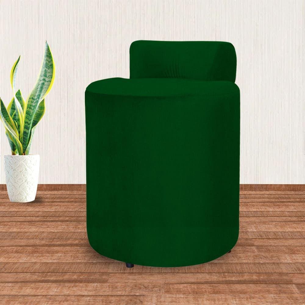 Puff Athena Suede Verde - Vallisa Decor