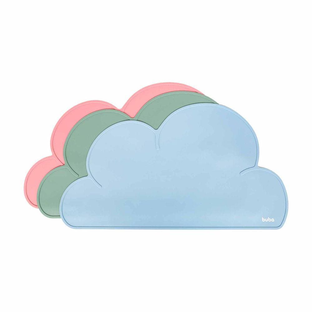 Jogo Americano Em Silicone Infantil Mesa Pratinho Buba Nuvem