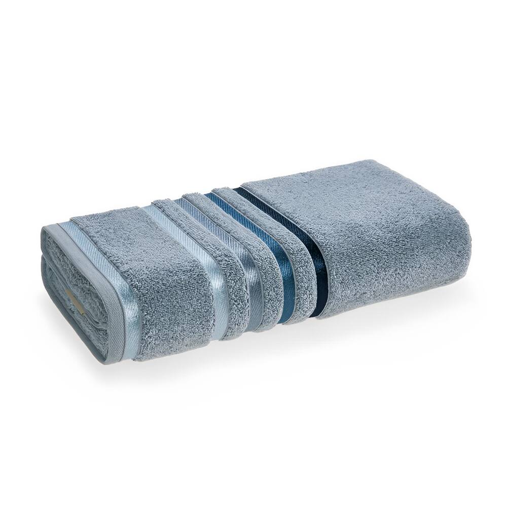 Toalha de Banho Lumina Macia Azul Fio Penteado Karsten