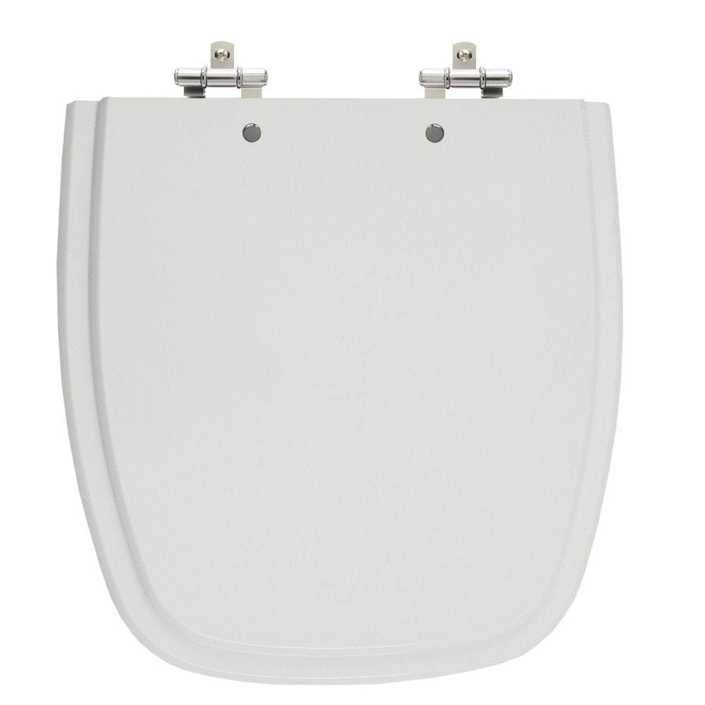Assento Sanitário Versato/Fit Cinza Prata Tampa para Vaso Celite de Madeira Laqueada