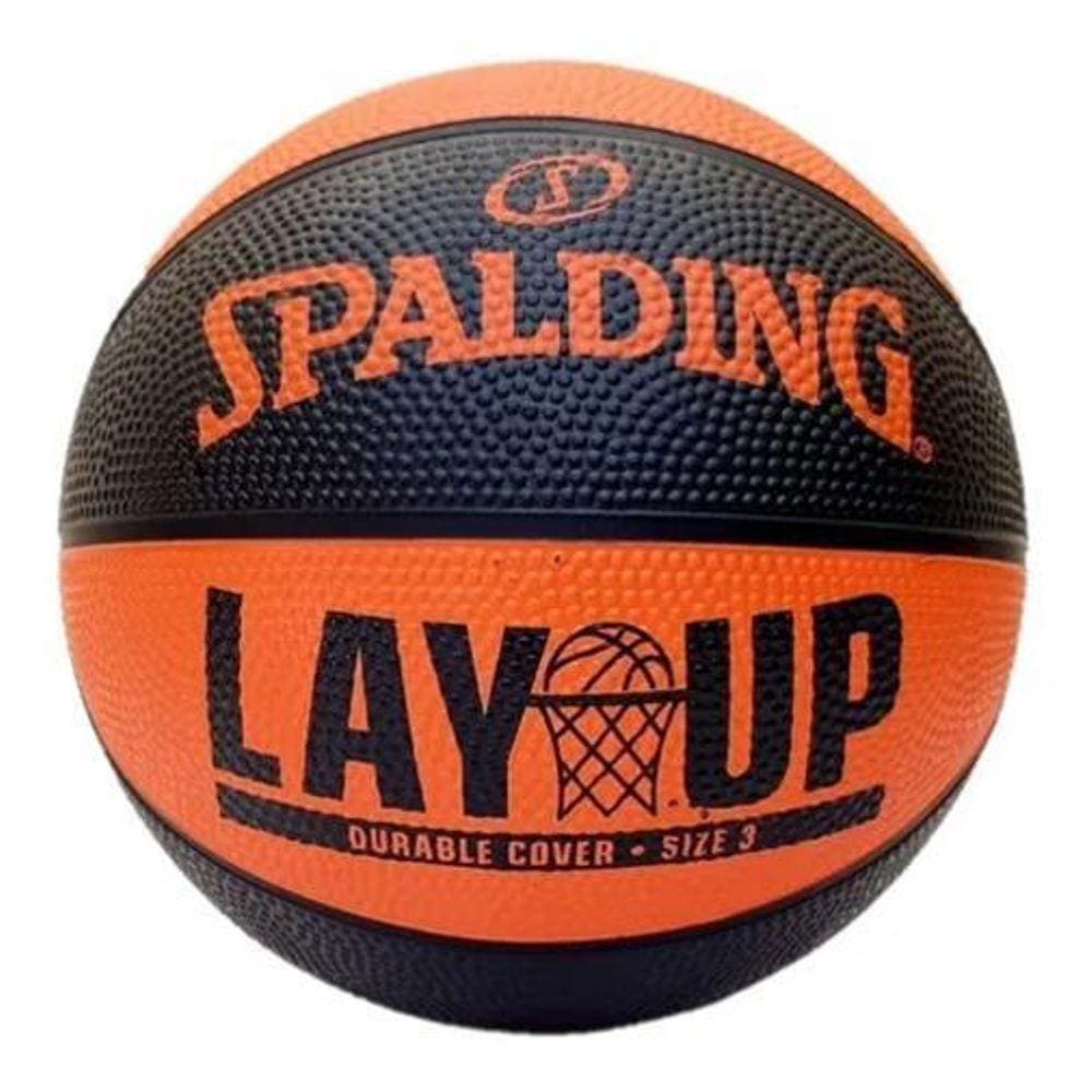 Mini Bola De Basquete Spalding - Lay Up - Laranja/Preto