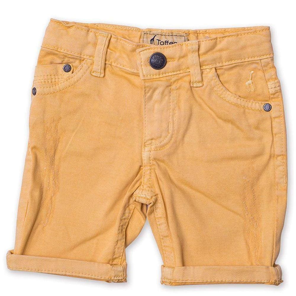 Bermuda Jeans Infantil Masculina Amarela Toffee - Nº04