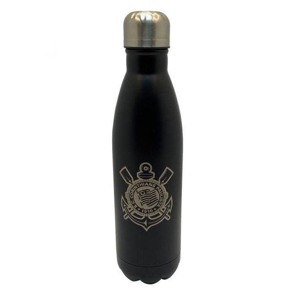 Garrafa Cantil Inox Corinthians Preta 750 Ml