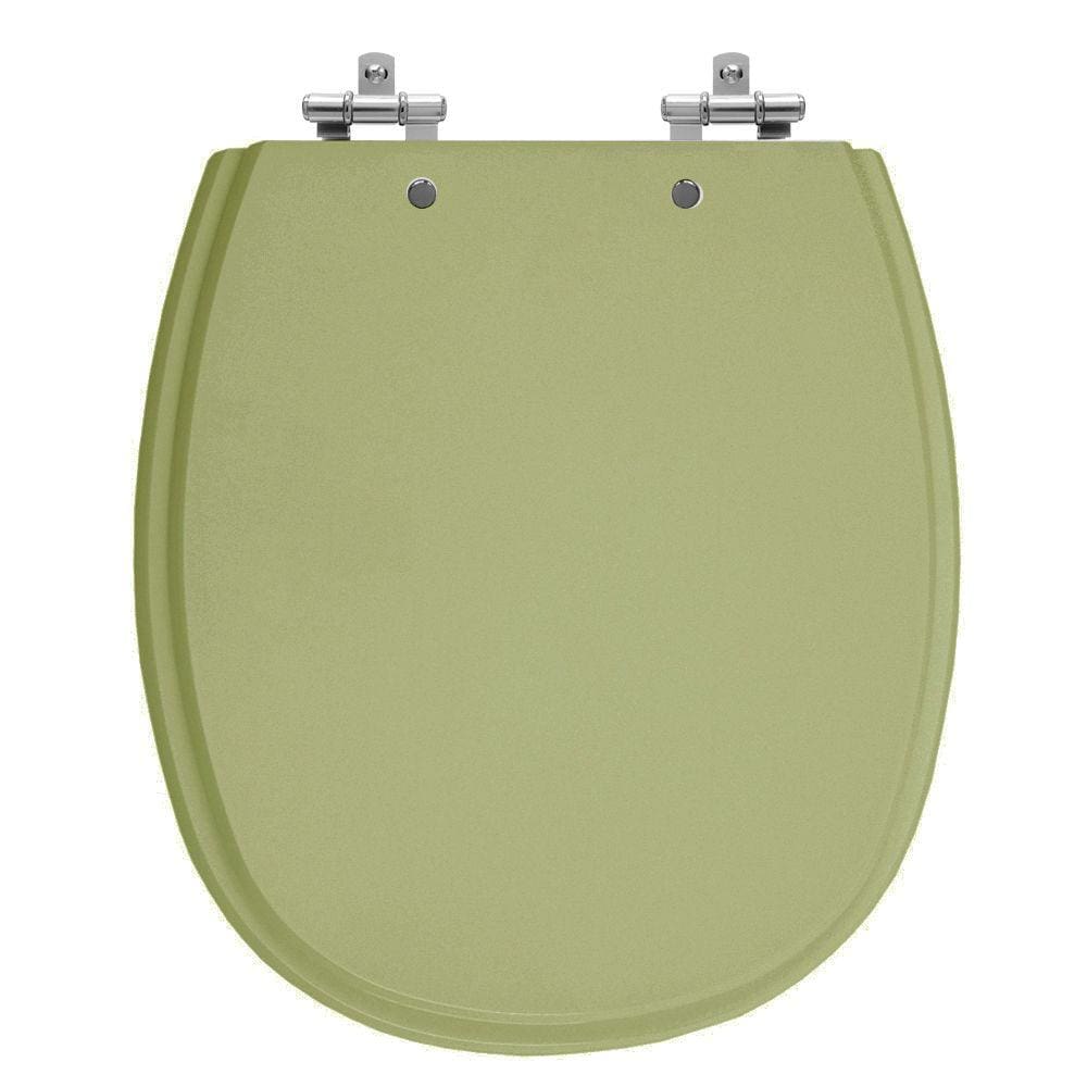 Assento Sanitário Aspen Verde Malva Tampa para Vaso Deca de Madeira Laqueada