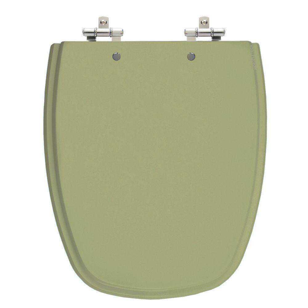 Assento Sanitário Monte Carlo Verde Malva Tampa para Vaso Deca de Madeira Laqueada