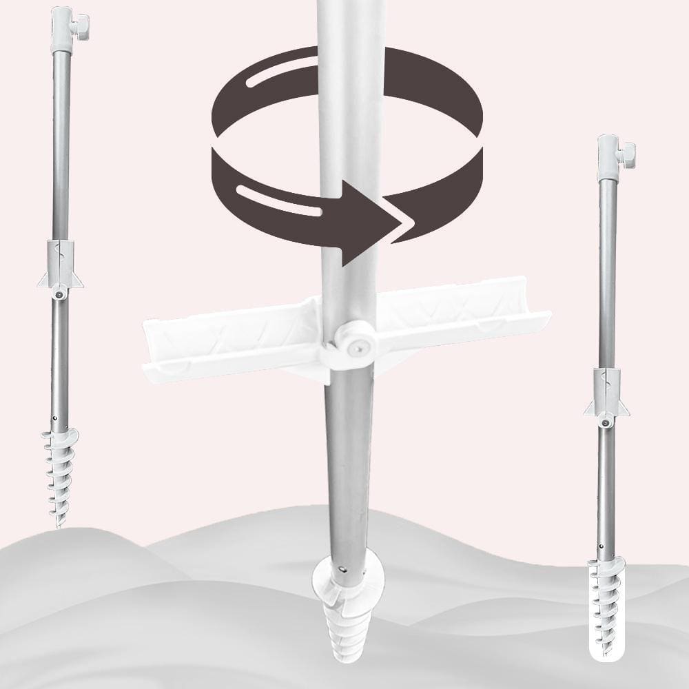Haste com Espiral Zaka para Guarda-Sol 28 mm - Alumínio Reforçado