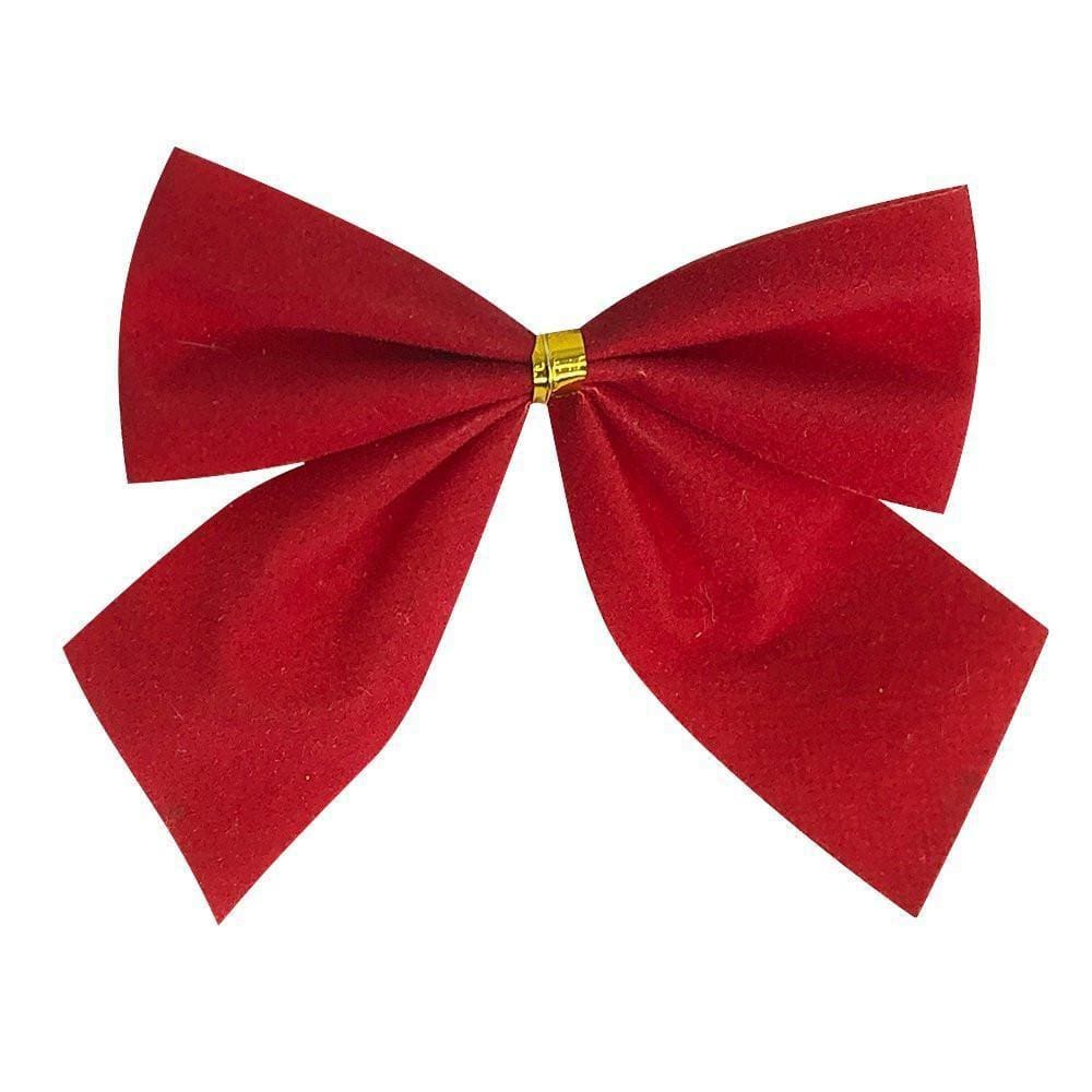 Kit 12 Laço Lacinho Veludo Natal Decoração Arvore Natal