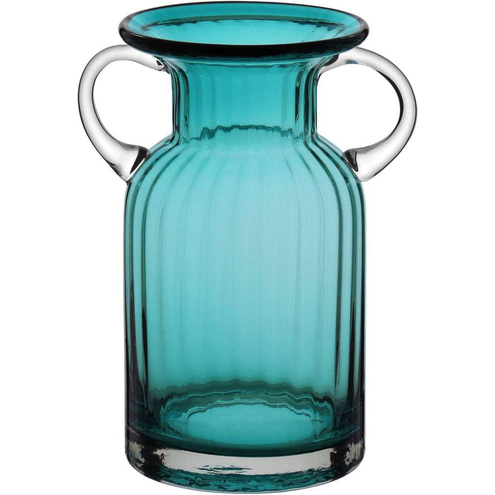 VASO 20x15x15cm VIDRO AZUL