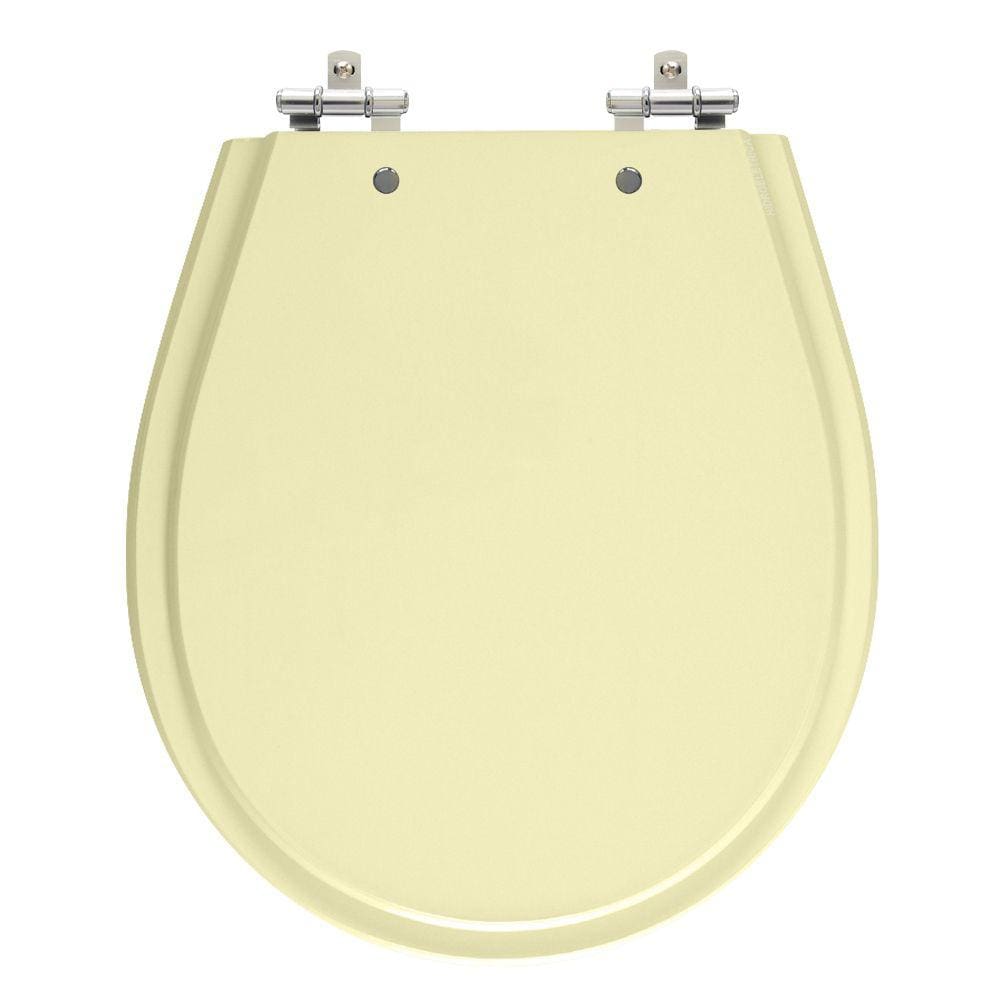 Assento Sanitário Avalon Bone (Bege Claro) Tampa para Vaso Ideal Standard de Madeira Laqueada
