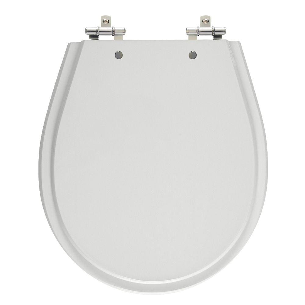 Assento Sanitário Avalon Sterling Silver (Cinza Claro) Tampa para Vaso Ideal Standard de Madeira Laqueada