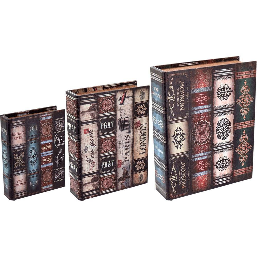 Caixa Organizadora Mdf Color 3Pç Livro