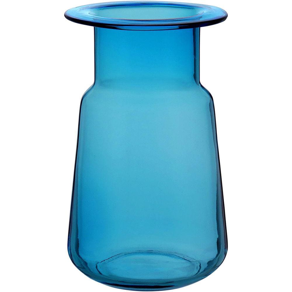 VASO 26x15x15cm VIDRO AZUL