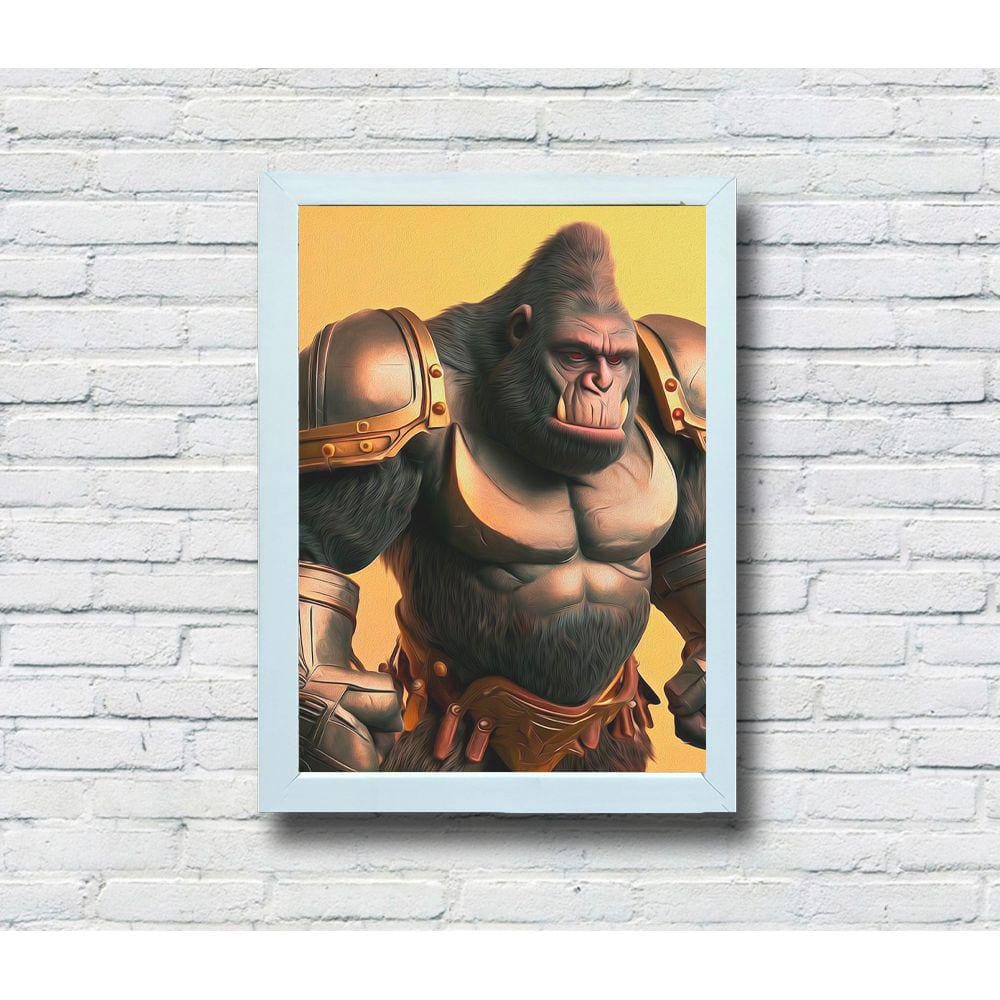 Quadro Decorativo MDF Gorila Guerreiro