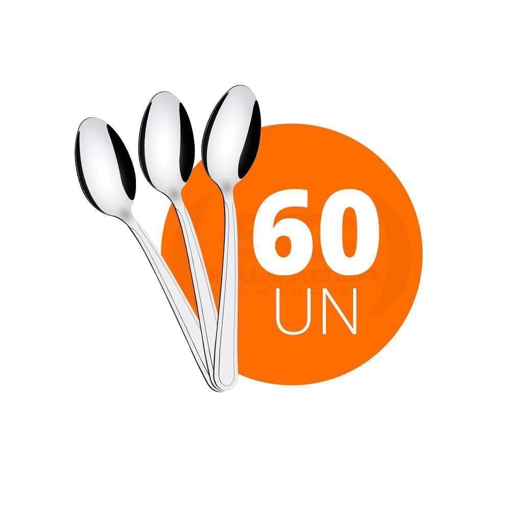 Kit - 60 Colheres De Sobremesa Búzios Em Aço Inox Csibag - Tramontina