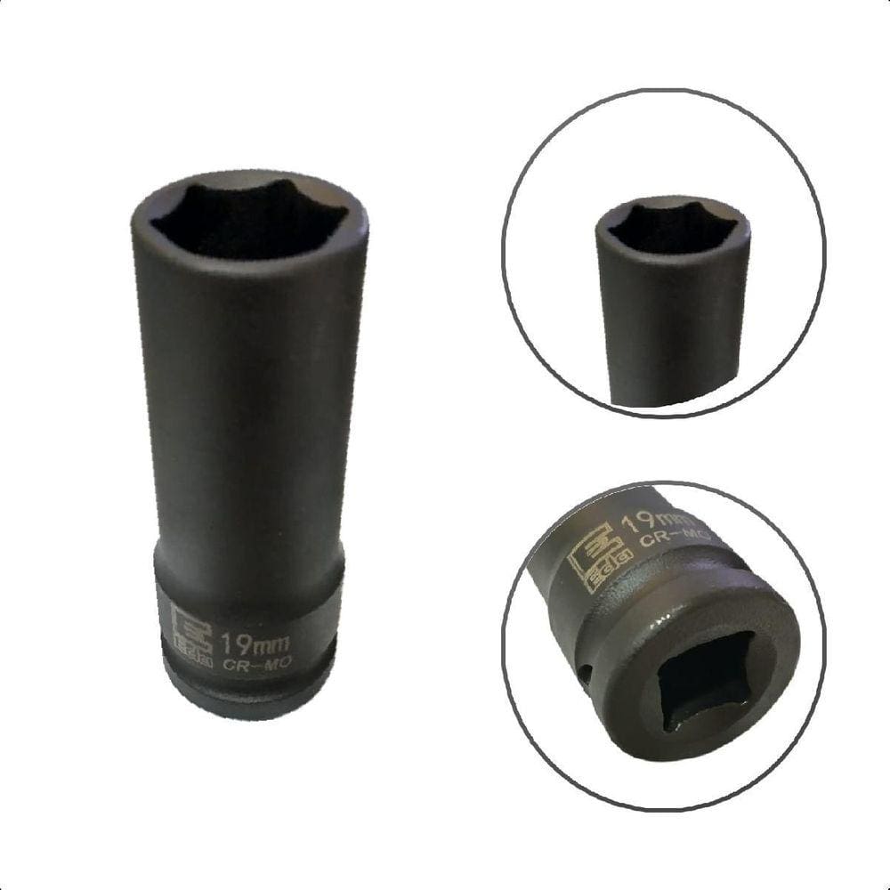 Soquete Longo De Impacto Sextavado 19Mm X 1/2 Pol Em Aço