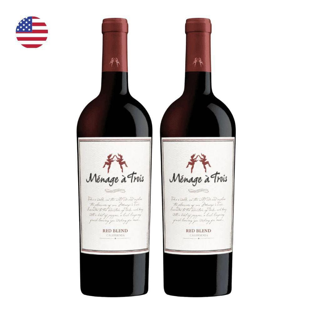 Kit 2 Vinhos Trinchero Ménage à Trois Red Blend Tinto EUA 750ml
