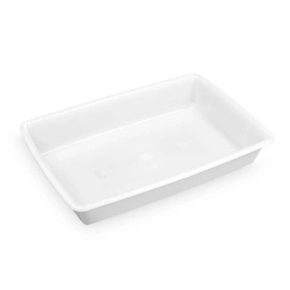 Bandeja de Plástico Retangular 7L Bacia Grande para Cozinha Restaurante Açougue Plasvale