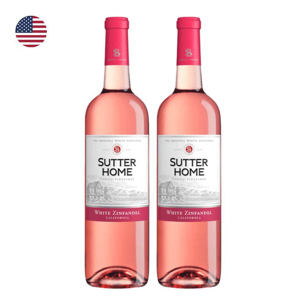 Kit 2 Vinhos Trinchero Sutter Home White Zinfandel Rosé EUA 750ml