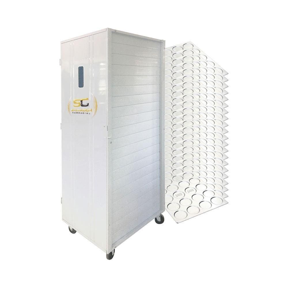 Armário Crescimento Imeca + 20 Assadeiras Pão Hamburguer 20 Cav. Alumínio. 58x70 Imeca