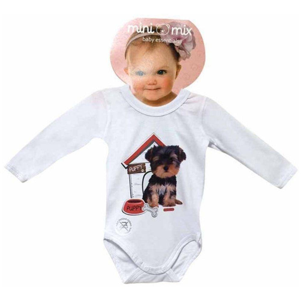 Body Manga Longa Mini Mix Puppy Dog Gbaby - P