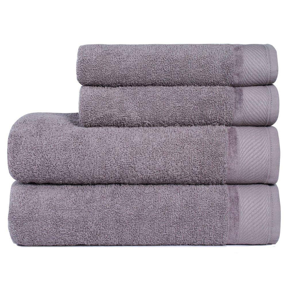 Jogo de Toalha Banhão 4 Peças Eleganz LMPeter Cinza Gris